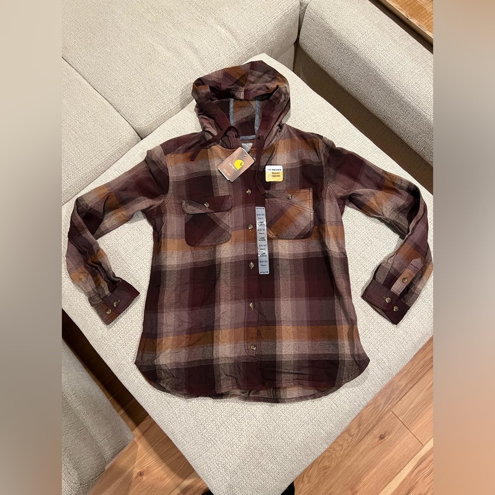 Carhartt hooded flannel shirt